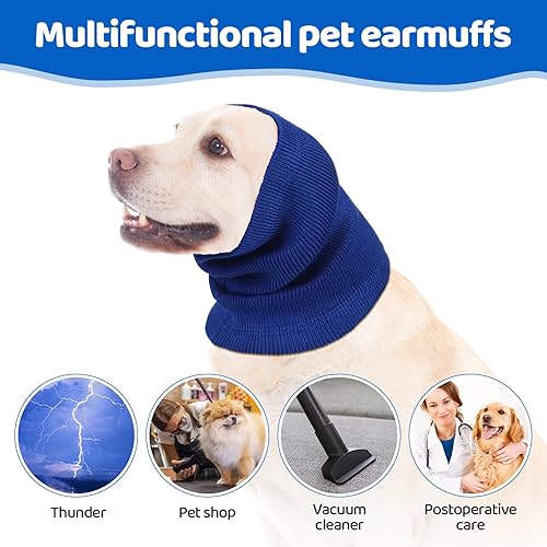 Miniatura 4 de 3 piezas de cubierta silenciosa para las orejas de perro, sin sacudidas, capucha calmante para perro, diadema para orejas para reducir el ruido,