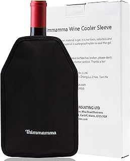Wine Cooler Sleeve, Wine Bottle Gel Cooler Sleeve Freezer Chiller, Long Lasting Keep Wine Cool and Chill Sleeve for Prosec...