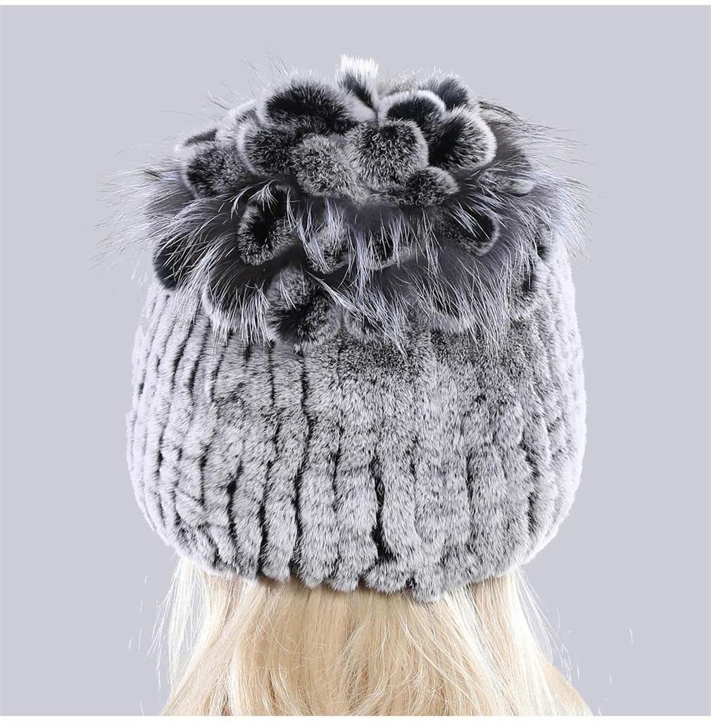 Stile russo Sci Skull Caps Inverno Peloso Beanie Hat Lady Warm Cappelli lavorati a maglia