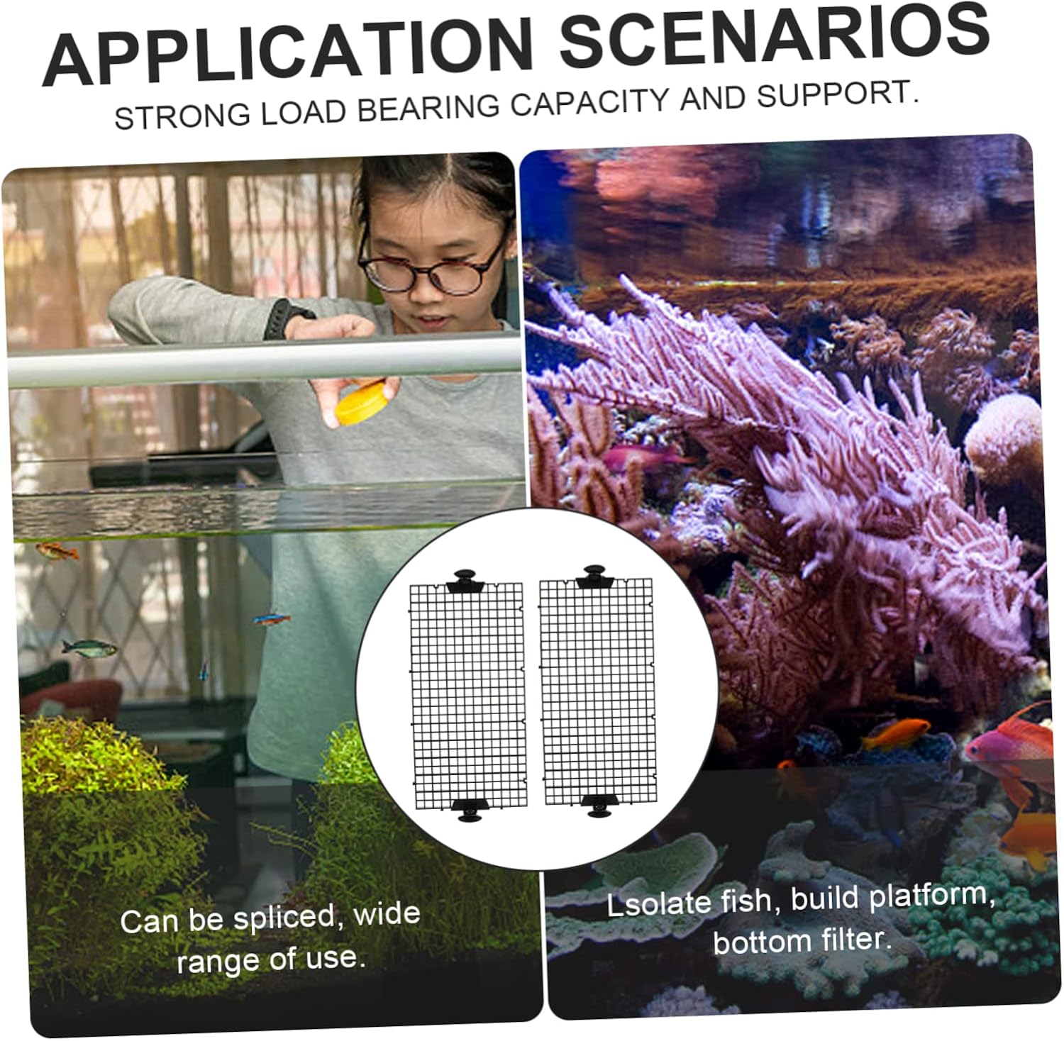 1set Aquarium Isolation Board Fish Breeding Divider for Fish Tank High-Transparency Divider Cups