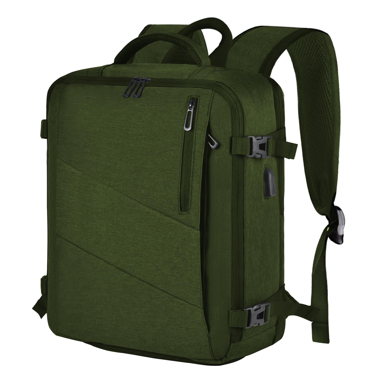 Leyrica Zaino da Viaggio per Easyjet 45x36x20, Bagaglio a Mano Borsone Cabina Zaino per Viaggiare in Aereo per Laptop Daypack Casual Zaino Università Zaino (Verde)