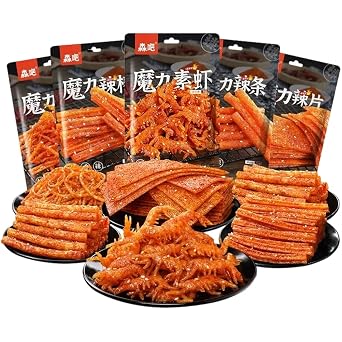 DAMAICHUHAI Latiao Spicy Strip 5 Pack,Chinese Food,Latio Spicy Strips ,,62g/2.19 Ounces5 Packs