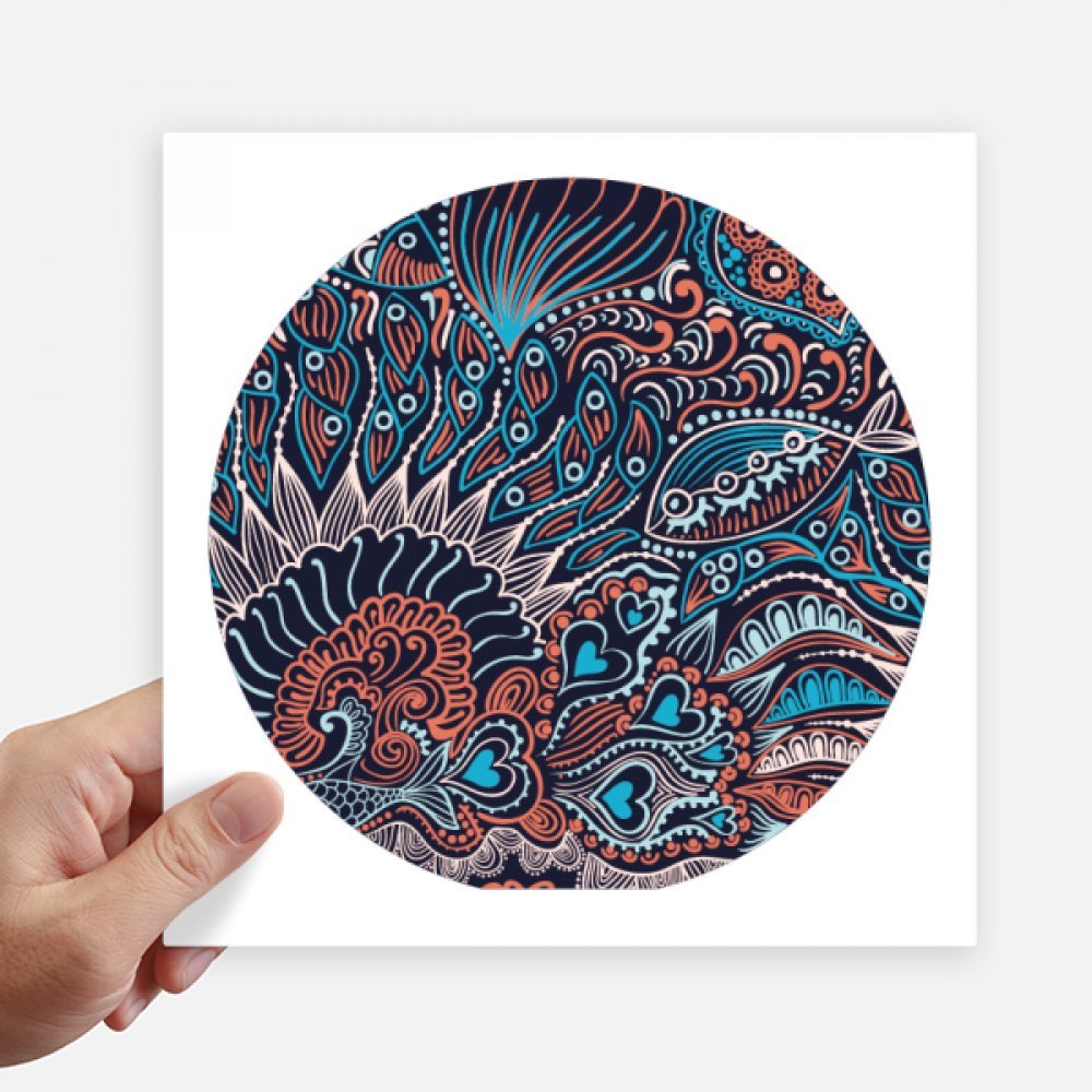 Autocollant carré poisson 20cm pour masquer les rayures de valise et ordinateur