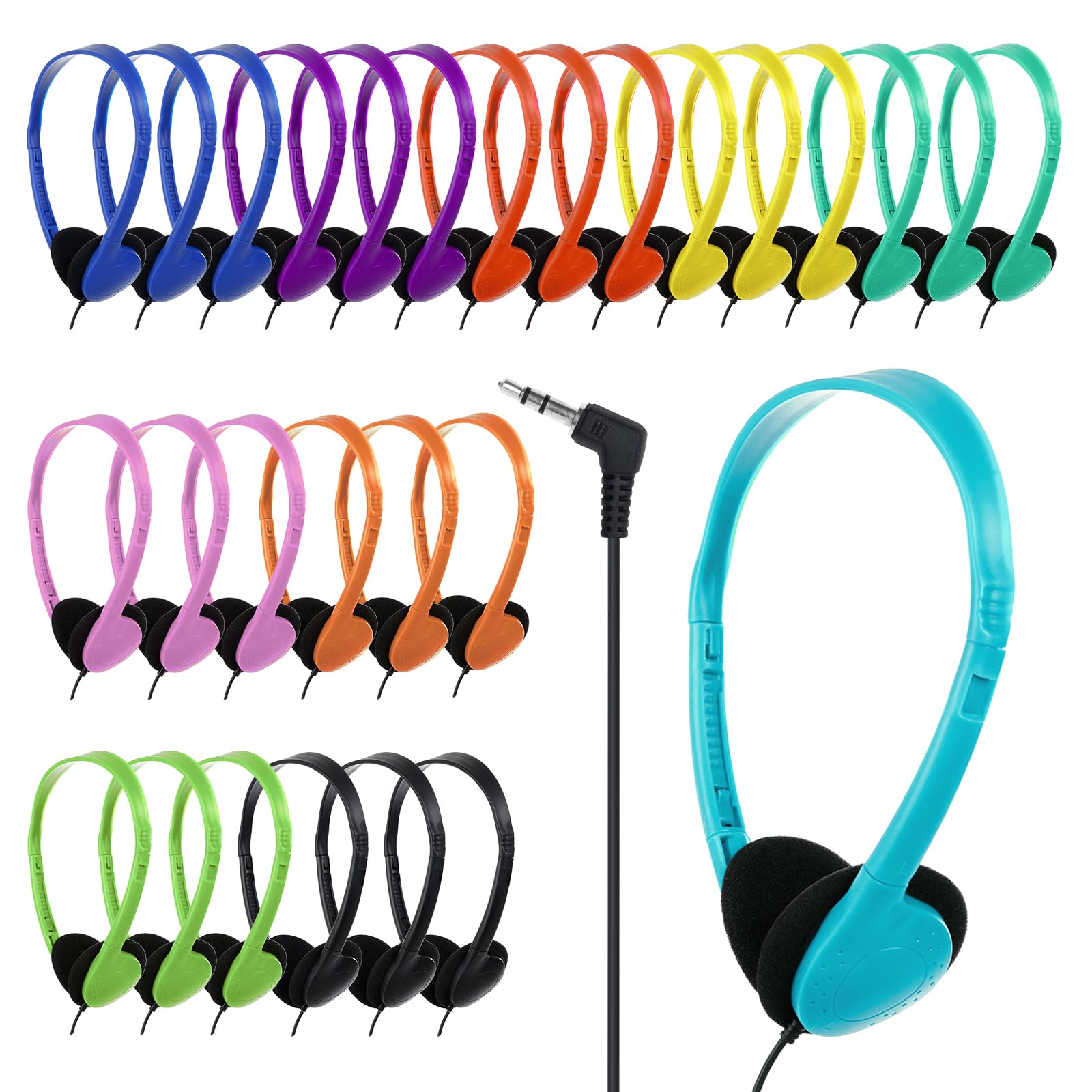 pack di 30 cuffie per bambini colori misti wholesalers