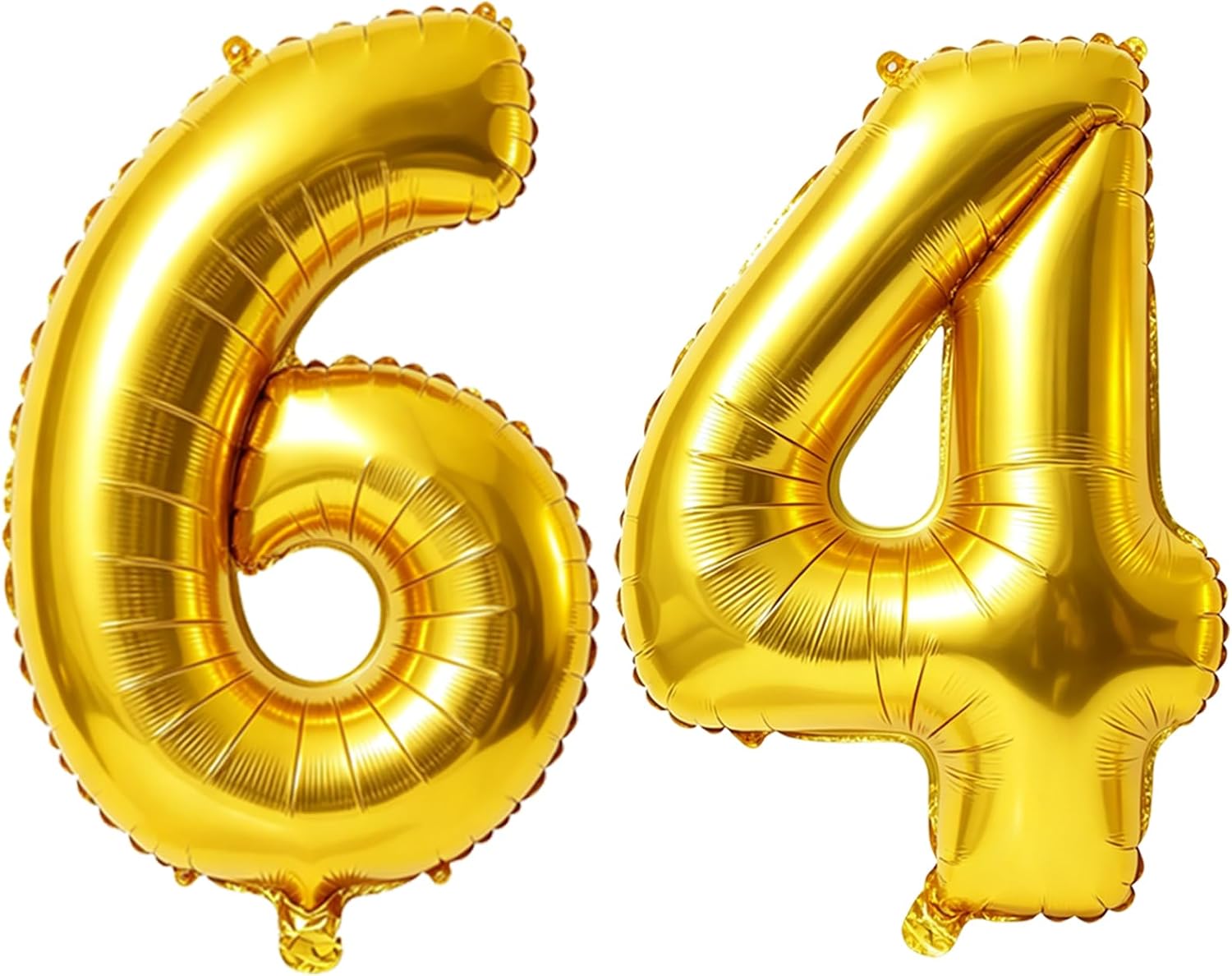 40 Inch Number 64 Balloons for 64th Birthday Party Decorations,0-100 Gold Large No.64 Digital Balloons for Women Men and Mother Dad, Helium Foil Number Balloons for Wedding Anniversary