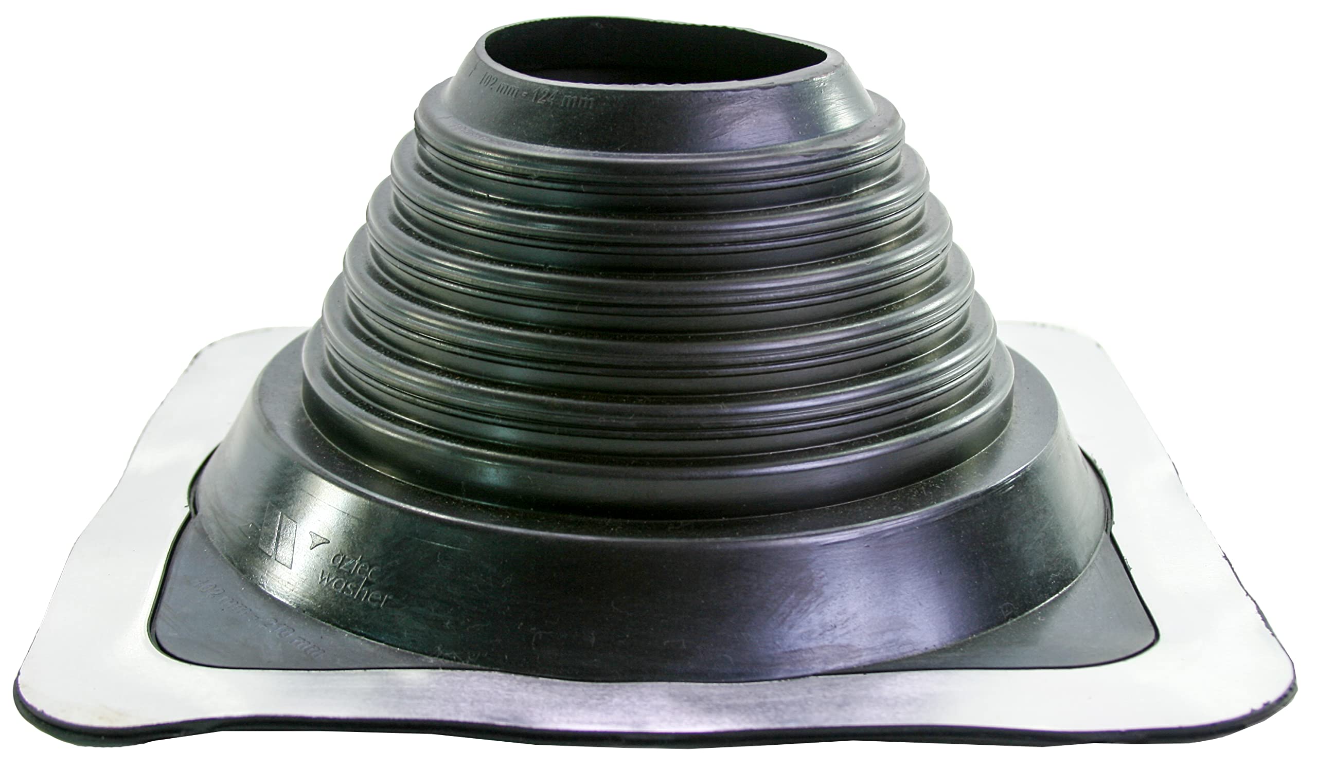 MASTER FLASH Brida antiingreso de agua de EPDM flexible de paso de techo, protección para chimeneas, tuberías, cables, paneles, alcantarilla, estándar #5 (101-209 mm)