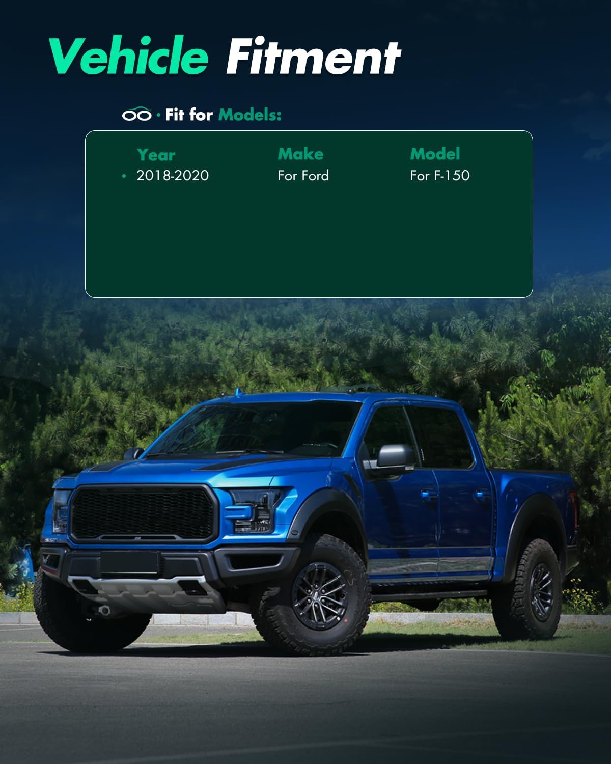 SCITOO Front Bumper Replacement for 2018-2020 for Ford for F-150 Upgraded Textured Black Bumper with D-ring(Excluding Raptor)