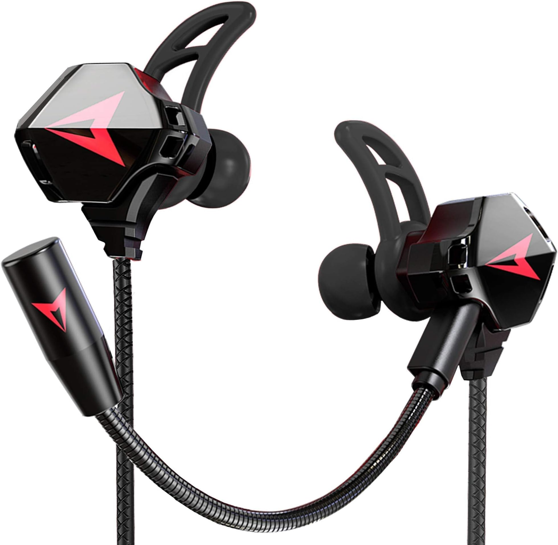 Battle Buds Pro in-Ear Gaming Headset with Dual Microphone, Mute and Volume Control, Wired Earphones for Mobile Gaming, Nintendo Switch, Xbox One, PS, PC (Black)