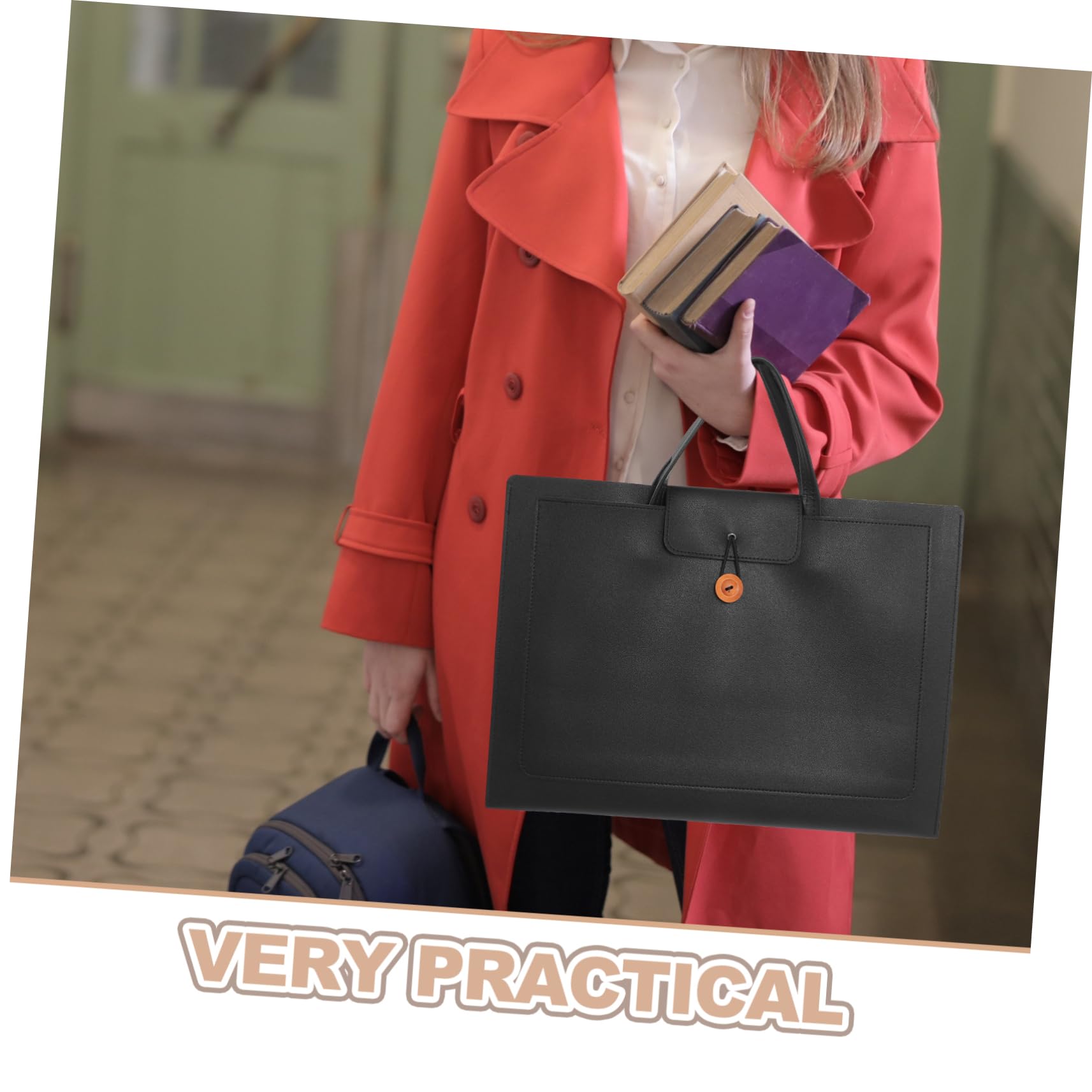 Borsa da Lavoro in Pelle Pu per Laptop con Manico Ergonomico e Tasche Esterne Accesso Rapido per Viaggi Ufficio e Pendolarismo