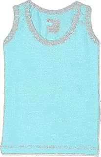 Skills unisex baby's plain sleeveless round neck overall, light blue, 18 months