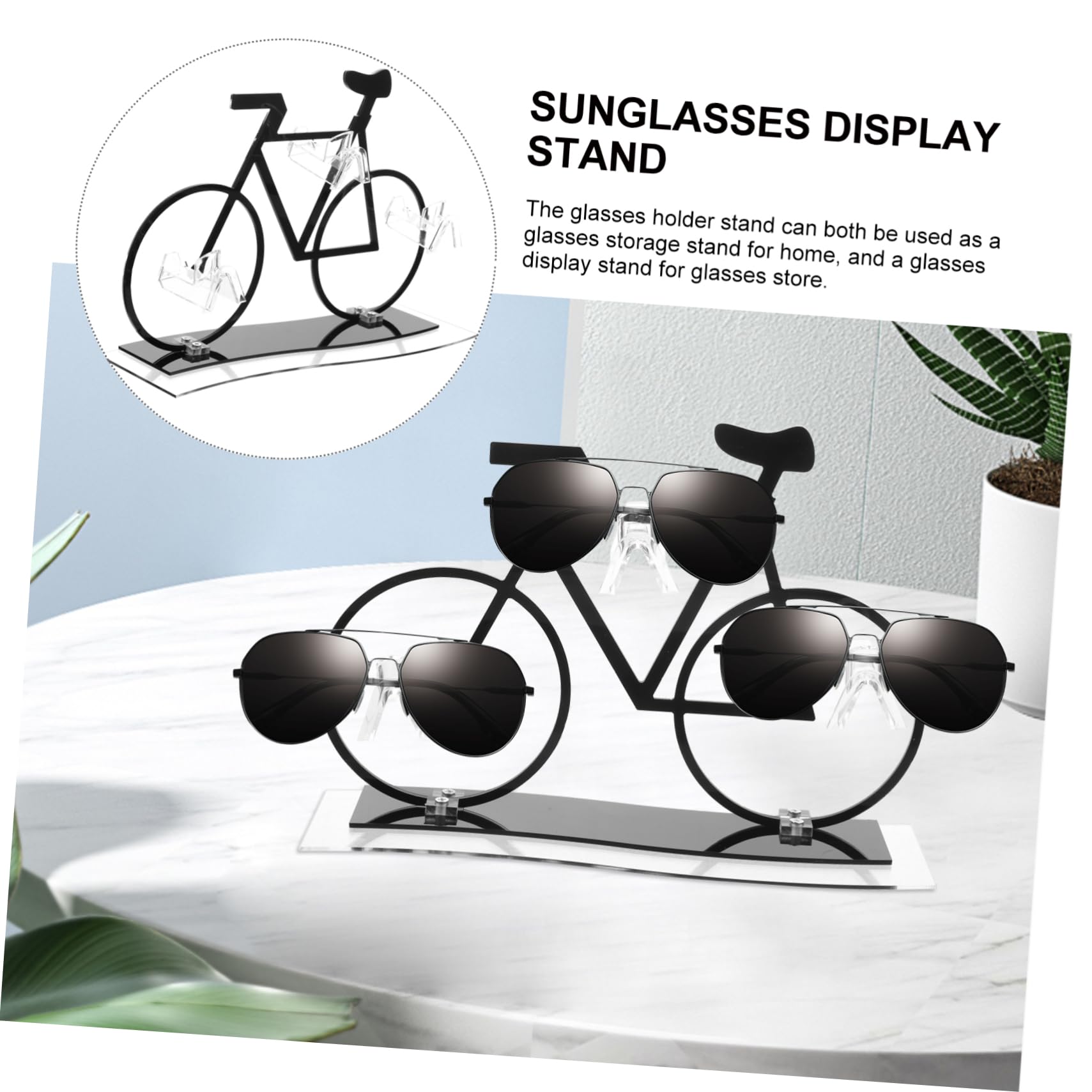 TOPBATHY 2st Brillenständer Fahrradförmiger Sonnenbrillenhalter Sonnenbrillen-organizer Brillengestell Brillenhalter Stehen Fahrradständer Ständer Für Brillenhalter Brillen Organizer Acryl