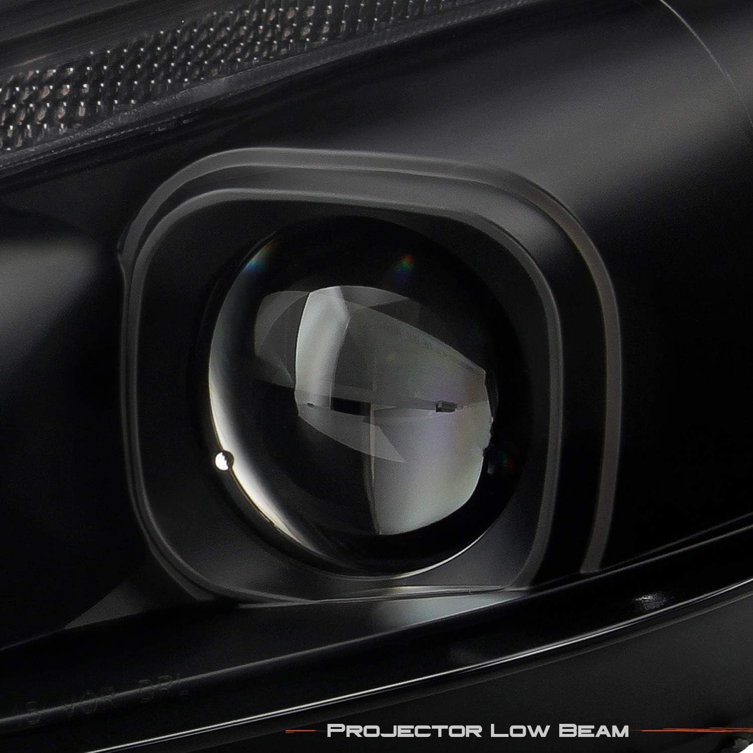 AKKON - Fits 15-18 Ford Focus S | SE | ST | Titanium [Halogen Type] LED DRL Black Projector Headlights + Sequential Turn Signal