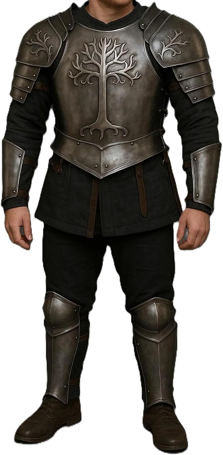 Medieval Roman Knight Steel Antique Armor Breastplate With Shoulder Guard Arm & Leg Guard - Cosplay LARP SCA Renaissance Armor Costume, Ren-fair Armor For Halloween