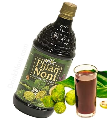Fijian NONI Juice - Pure Certified Organic - Rich in Antioxidants 33.8 Fl.Oz Bottle A Gift Of Nature, Cold Pressed from Wild Organic Noni Fruits