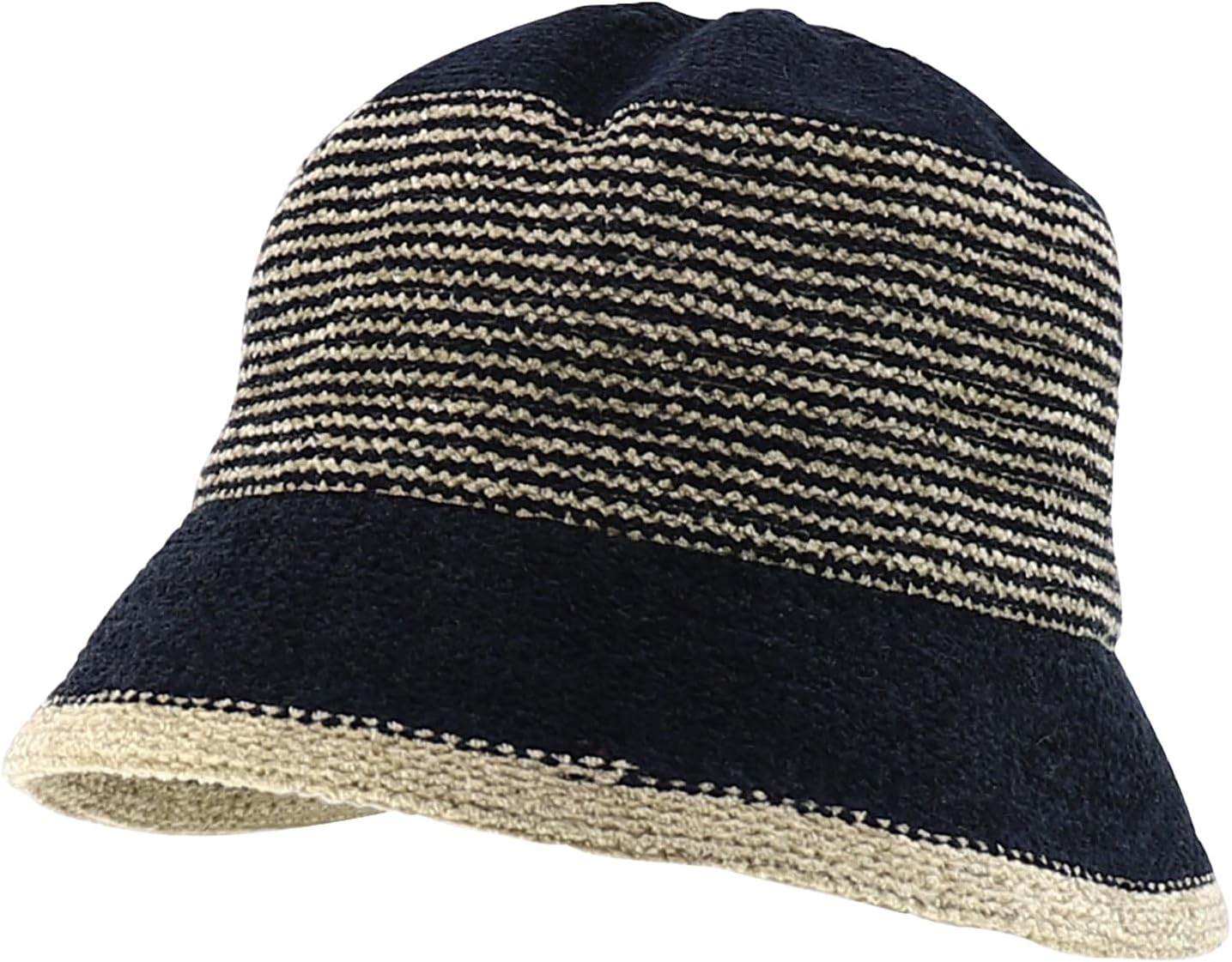 Armycrew Winter Warm Striped Two Tone Chenille Bucket Hat