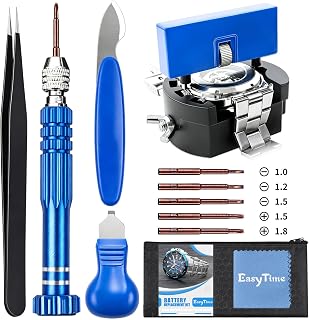 EasyTime Watch Battery Replacement Kit: Professional Watch Repair Tools Set | Complete Watch Back Remover & Case Opener Tools - Easy to Repair Your Watch with Instructions - No Extra Help or Cost Needed