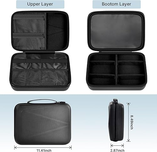 Miniatura 5 de Funda organizadora de electrónica para MacBook con adaptador de corriente para cables de carga de doble capa para mouse, bancos de energía, iPad,