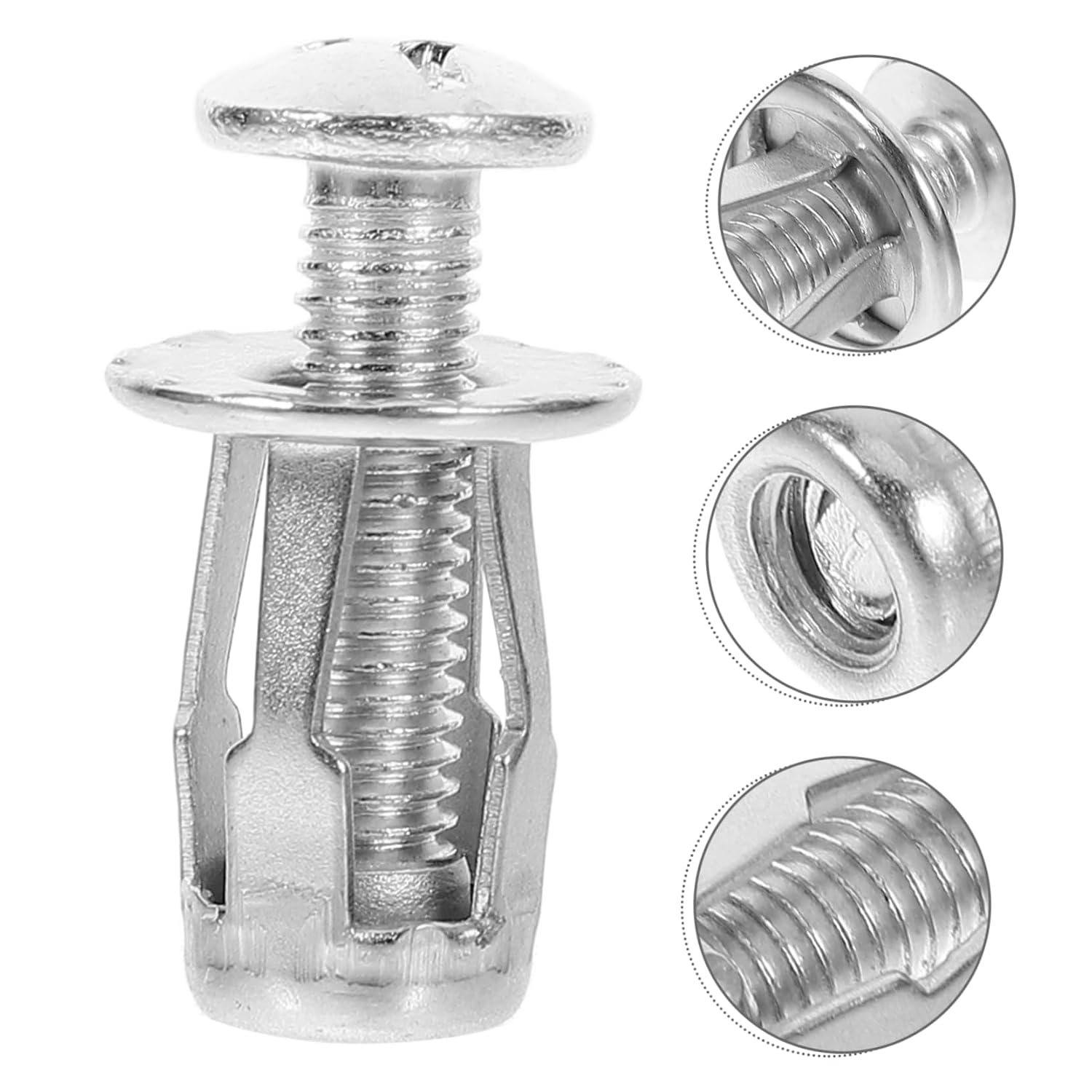 20pcs Hollow Door Anchor Kit Stainless Steel Fasteners for Hollow Wall Cavity Fixing Lightweight Design for Quick Installation Security for Door Applications