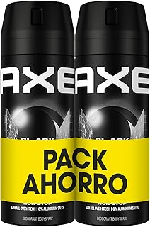Axe Desodorante Antitranspirante Bodyspray BLACK Pack Ahorro 2x150 ML, El embalaje puede variar