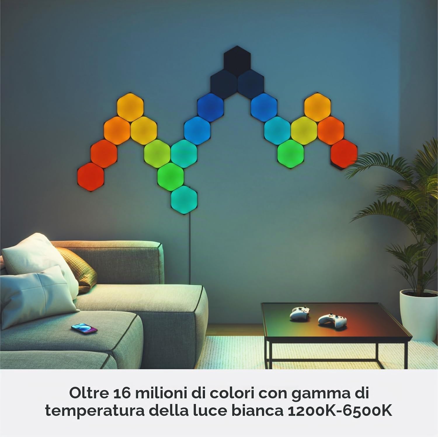 Shapes Ultra Black Hexagon Starter Kit - Illuminazione - Immagine 6