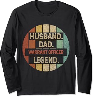 Husband Dad WARRANT OFFICER Legend Vintage Long Sleeve T-Shirt