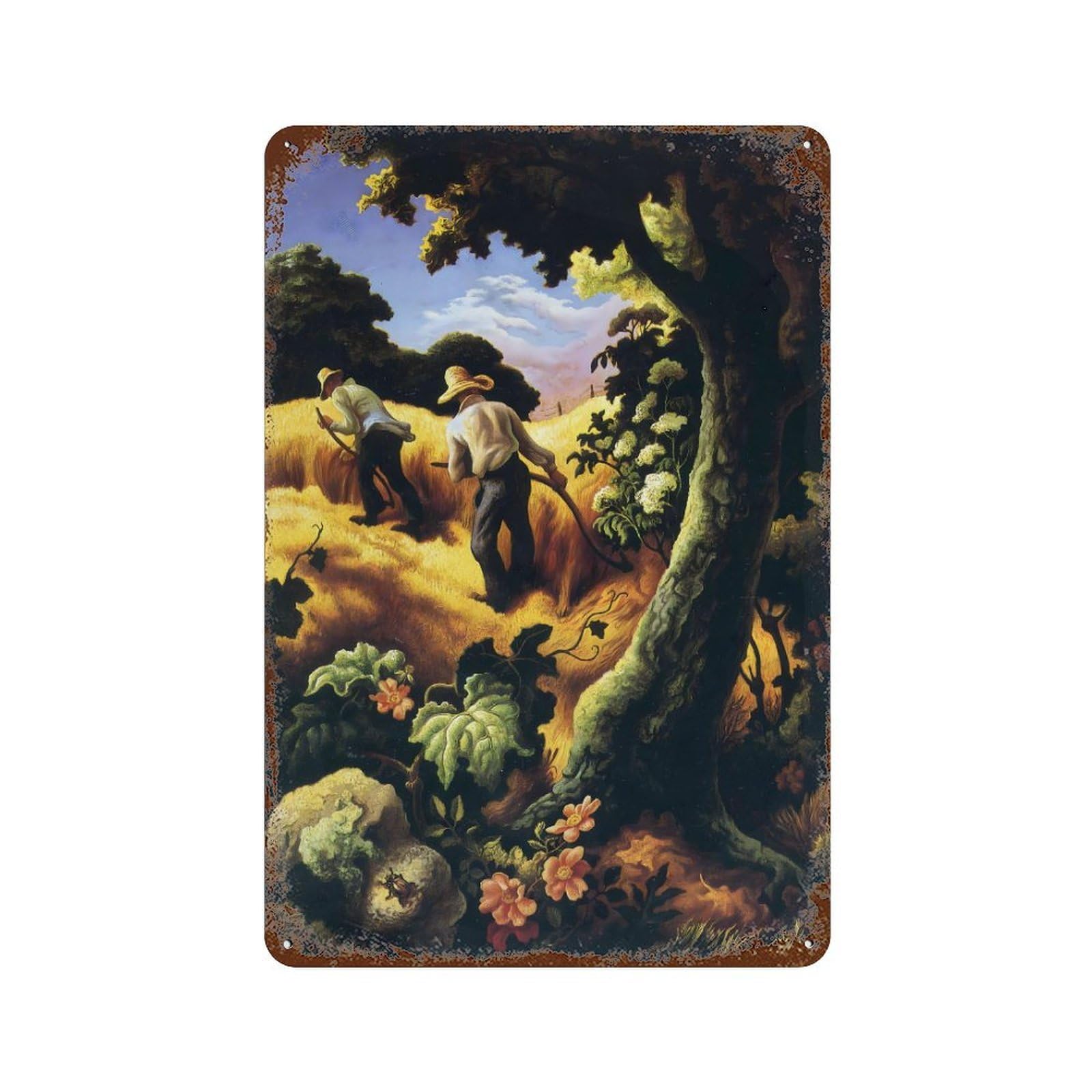 xiaoxiaoshen Thomas Hart Benton (23) Wall Decor Art Metal Tin Poster Modern Home Decor Art Home Bar Shop Decorations Vintage Sign 30x20cm