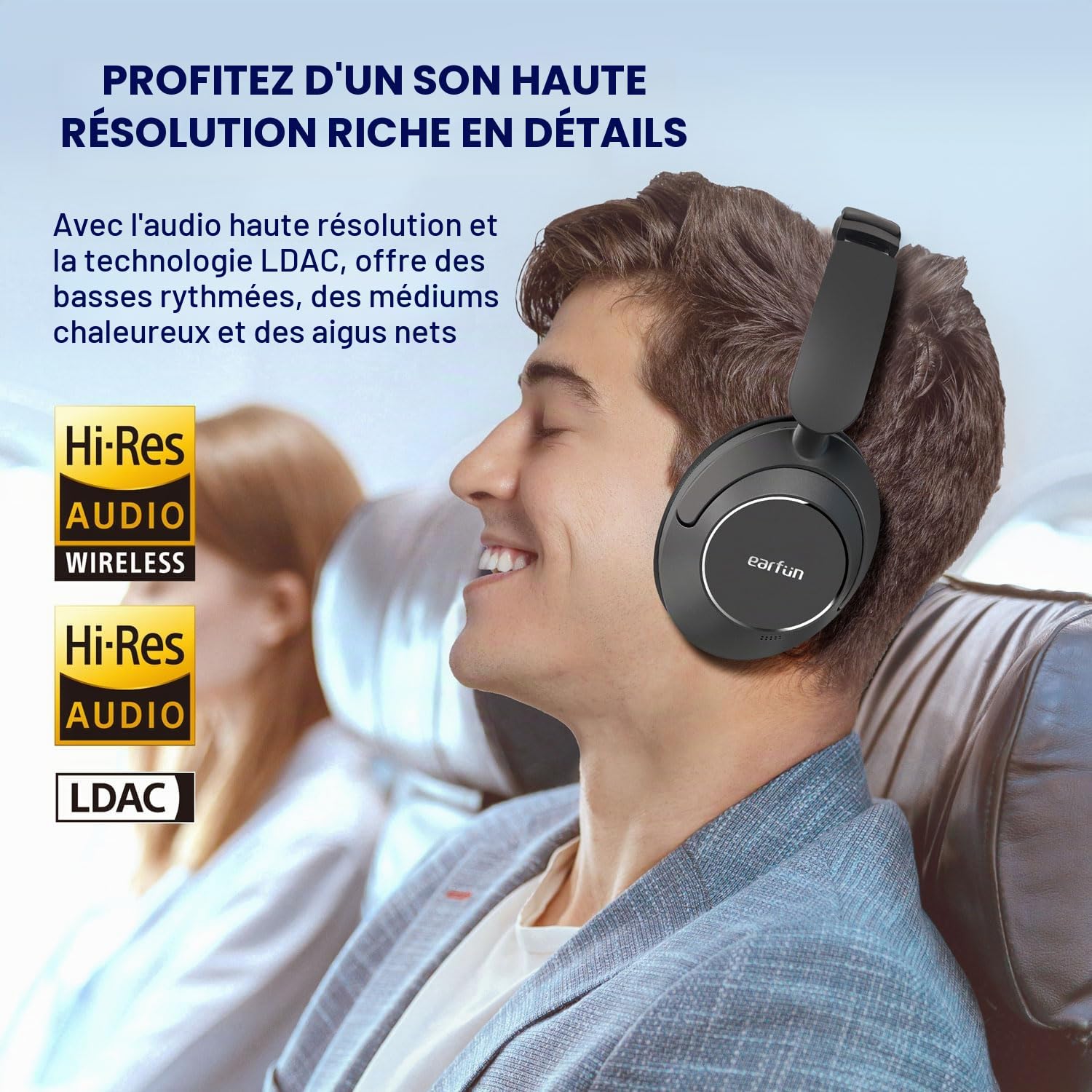 EarFun Wave Pro Casque Bluetooth sans Fil Réduction de Bruit Hybride