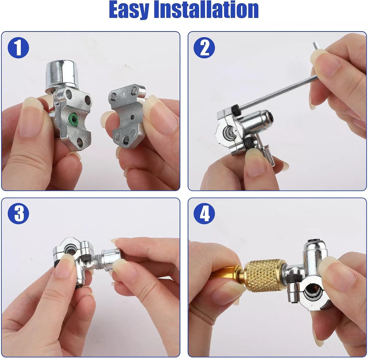 Charging Hose Refrigerant Can Tap with Gauge, Refrigerator Freezer Fluoridation Kit