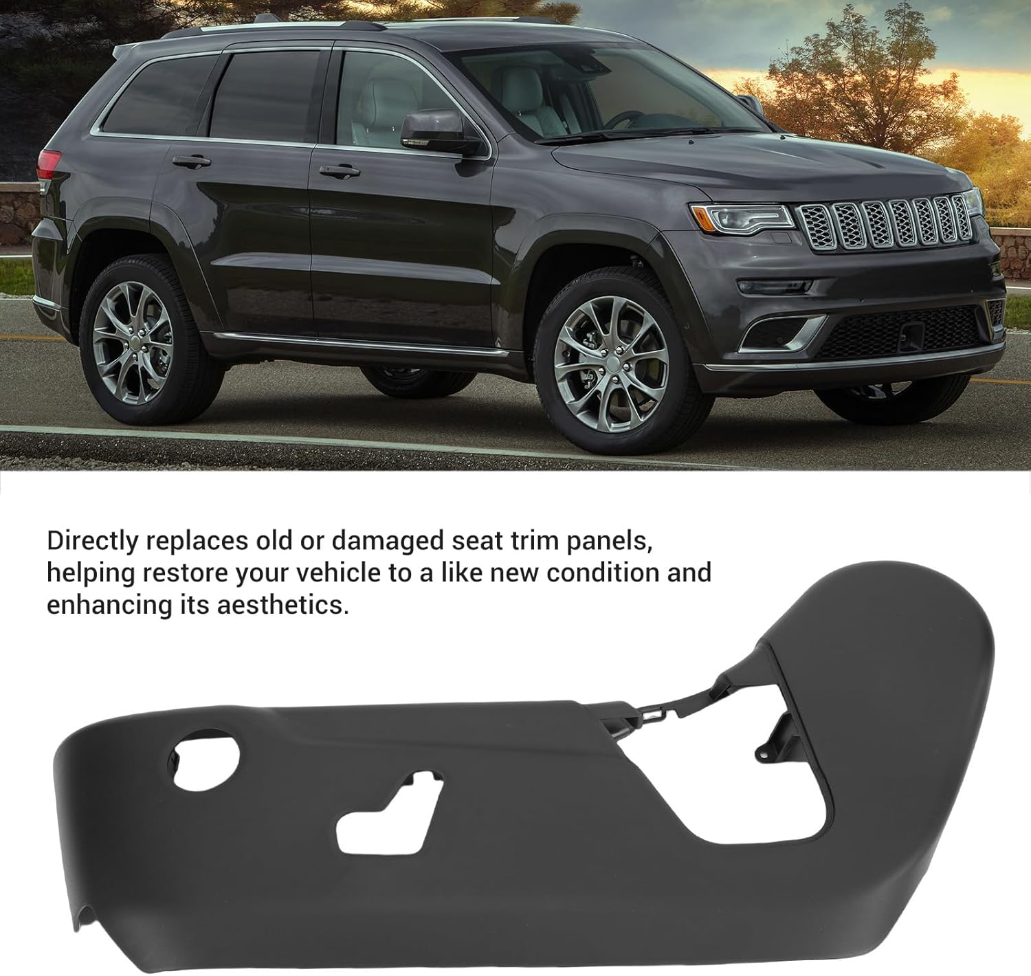 Luocute Driver Seat Trim Panel, Replacement Seat Adjuster Switch Bezel Cover Compatible with 2011 2021, Automotive Seating Mechanicals Fit for 1XN97DX9AA 1UN79DX9AA