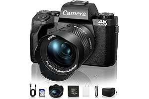 VJIANGER Vlogging Camera, 4K Digital Camera for Photography