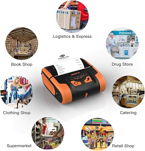 Miniatura 4 de Rongta Impresora POS portátil de 3.150 in, impresora térmica móvil de recibos, conexión USB y Bluetooth, compatible con teléfono Android, no