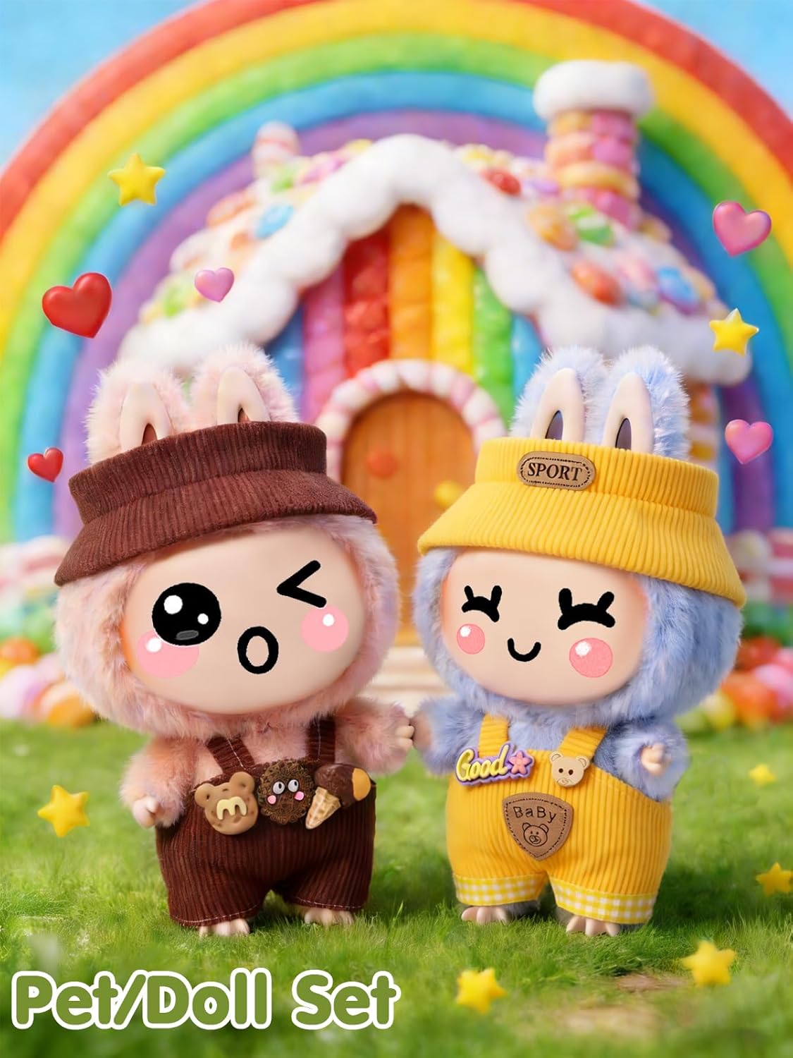 10 Sets Clothes for LABUBU 6.7inch (17cm) Doll, Stylish Handmade Outfits & Accessories Set for Labubu Macaron & Have a Seat Series, Trendy Dress Up Kit for Collectors (No Doll) (Fantasy Party Glitz)