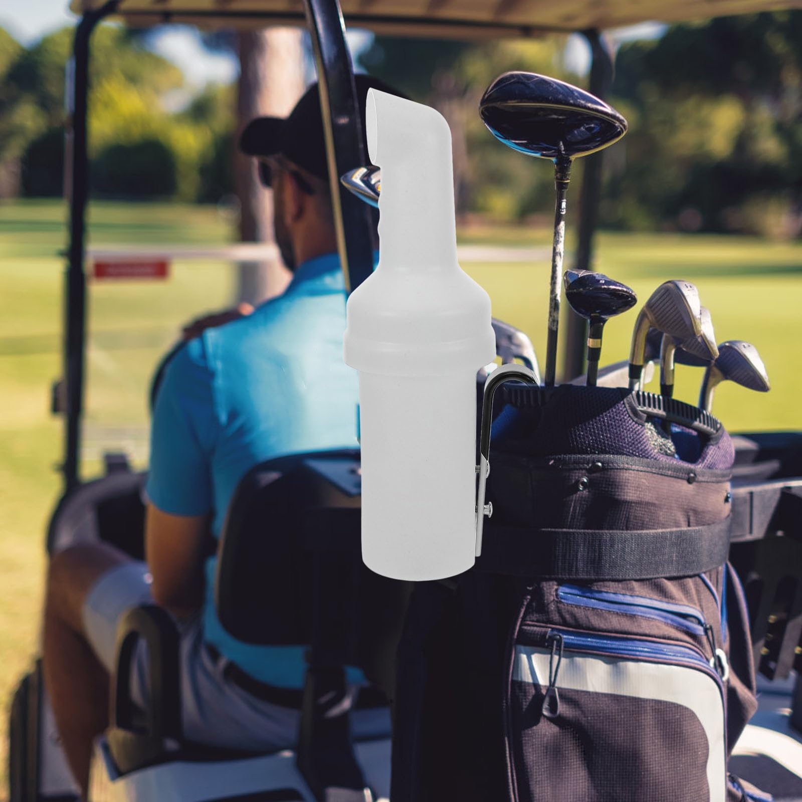 Golfwagen Sandflasche Weiß aus Kunststoff mit Großem Fassungsvermögen