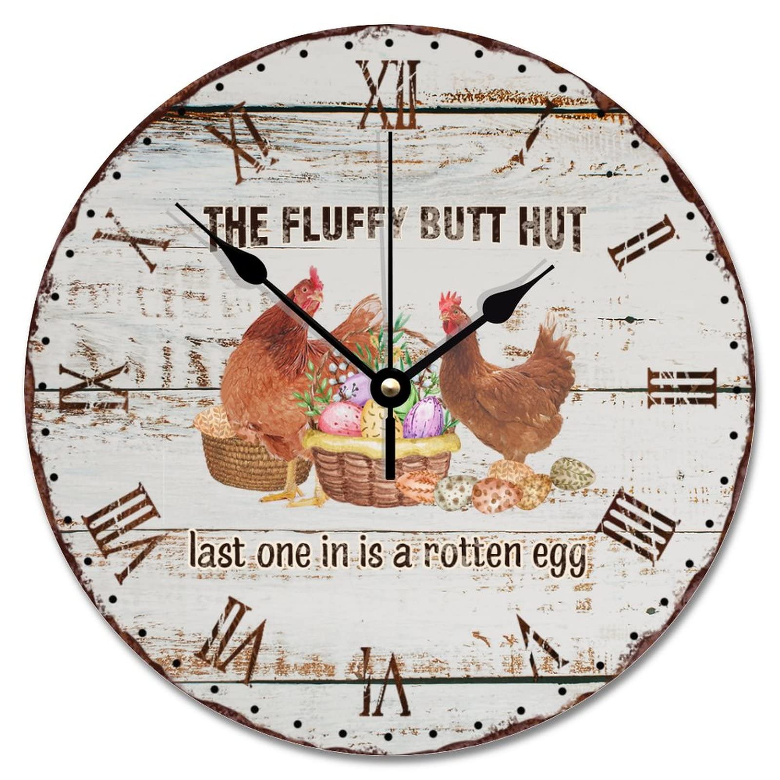 Horloge murale vintage œufs colorés cadeau idéal de décoration de maison