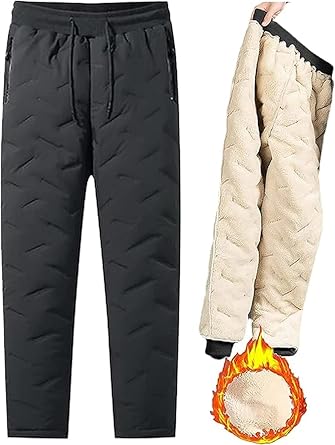 BAFAFA Unisex Fleece Jogging Pants, Waterproof Warm Fuzzy Leggings for Men, Thickened Casual Warm Fleece Sweatpants