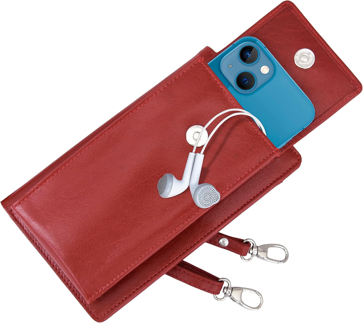 URBAN FOREST Ruby Leather Sling Wallet for Women, Red, Contemporary