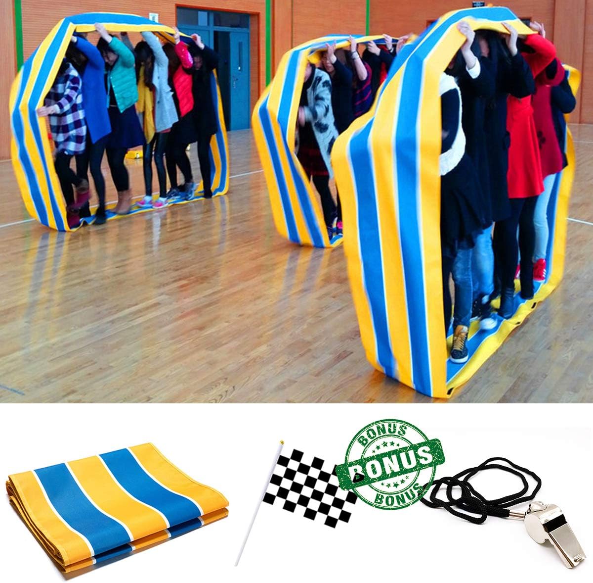 TOPFEN Kids Group Learning Activity Fun Playing Run Mat for Obstacle Course and Teamwork Building Games