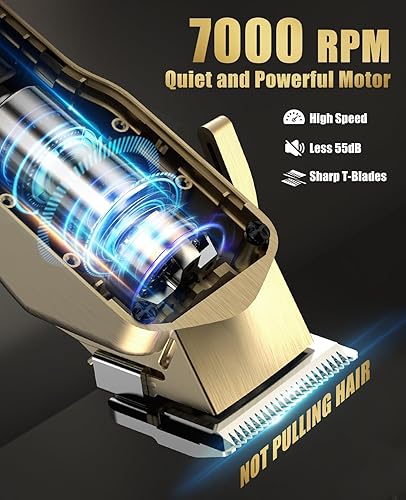 Miniatura 3 de Jack & Rose Cortadora de pelo inalámbrica, cortapelos para hombre, cortaúñas inalámbricas para hombres, kit de peluquería profesional para hombres