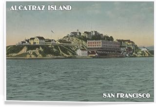 Lantern Press 8x12 Inch Art Print Wall Decor, San Francisco, CA, Alcatraz Island Prison View