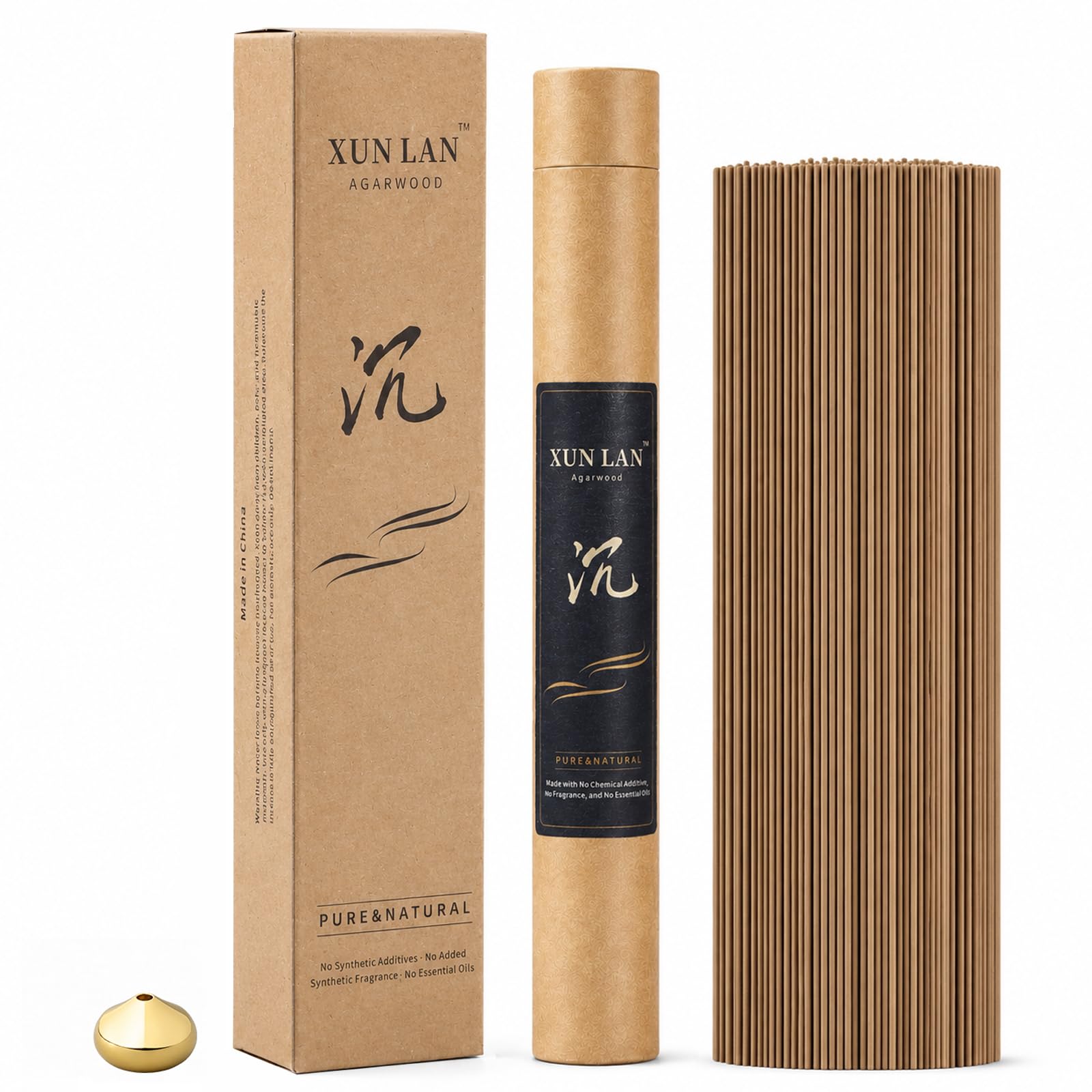 Photo 1 of XUNLAN Agarwood Incense Sticks - Natural Brown, Plant-Based