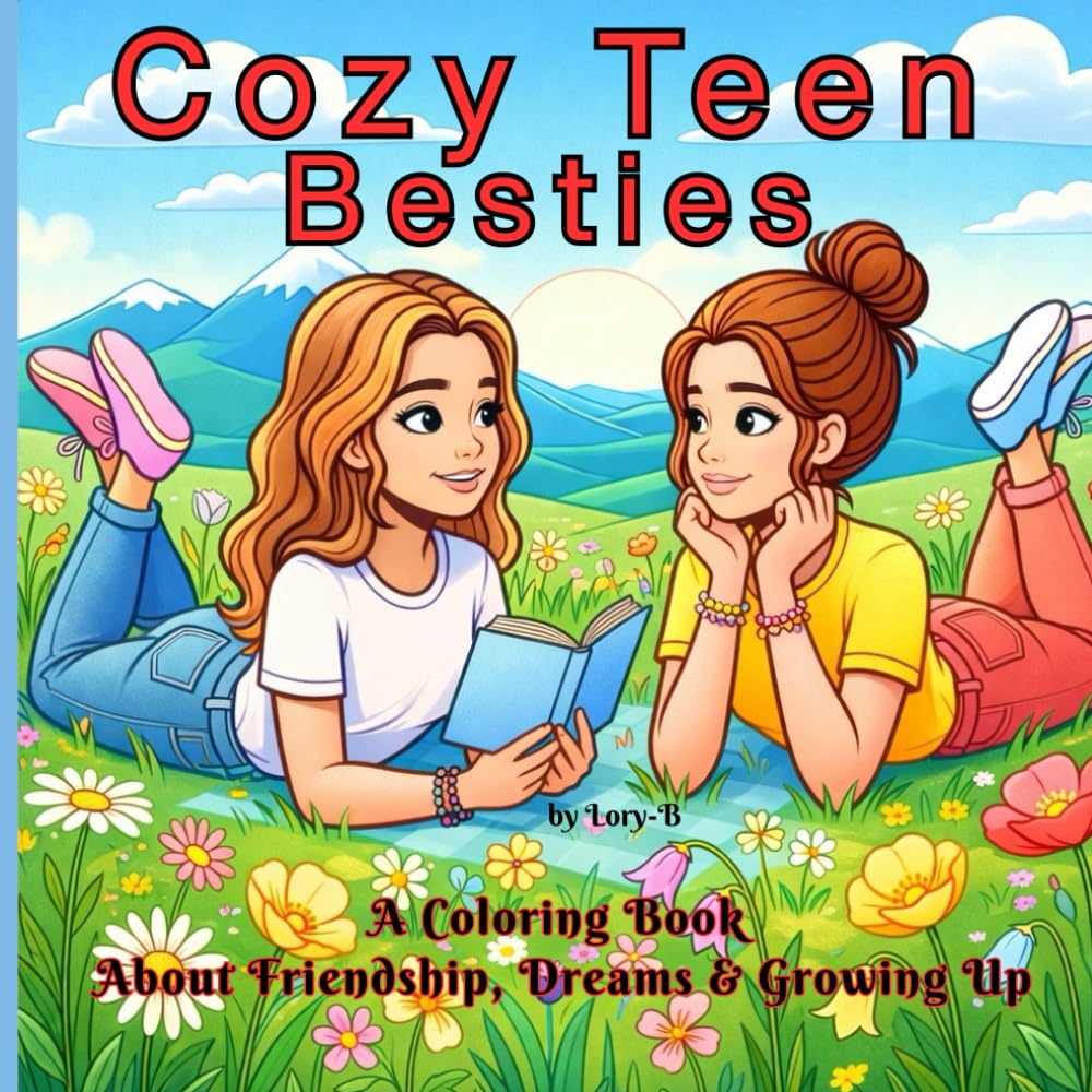 Cozy Teen Besties: A Cozy Coloring Book About Friendship, Everyday Life & Growing Up