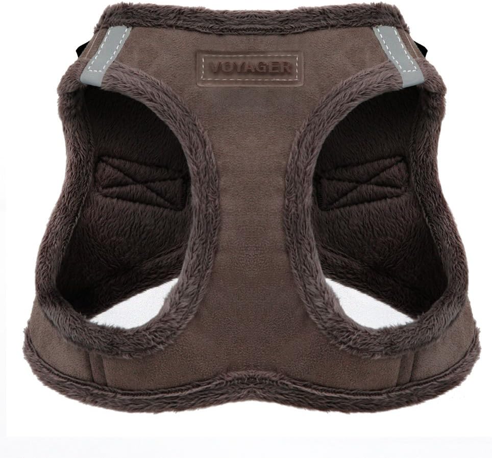 suede dog harness