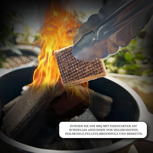 Miniatura 3 de Quantfire Paquete de 160 iniciadores de fuego de carbón para fogatas, chimenea, parrilla, chimenea, barbacoa y ahumador