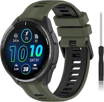 for Garmin Forerunner 965 Band, Silicone Replacement Bands for Garmin Forerunner 965/955/945/745