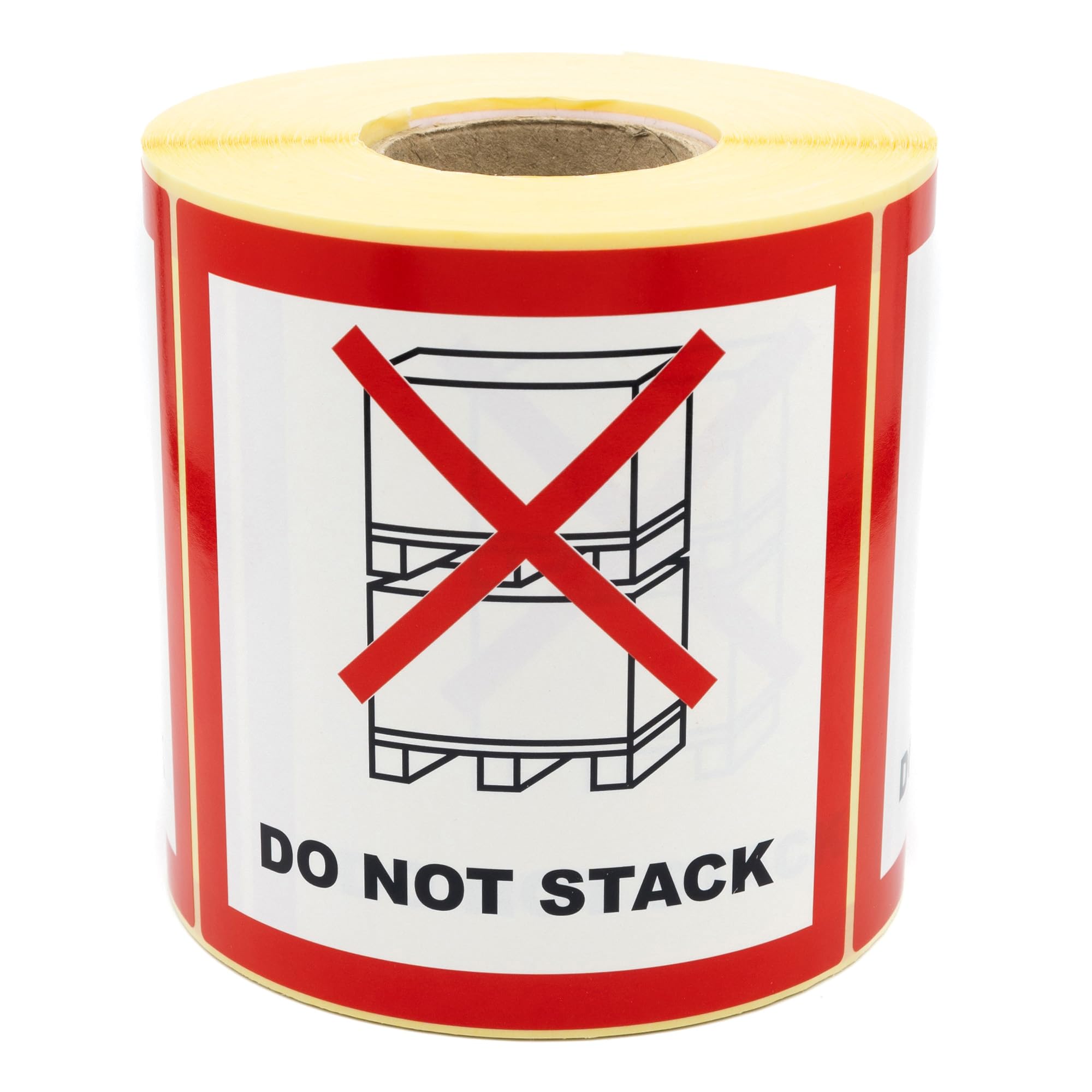 MD Labels Warning Labels on Roll 100 x 100 mm 500 Pieces Do not stack! Parcel Stickers for Shipments Shipping Labels - International Shipping