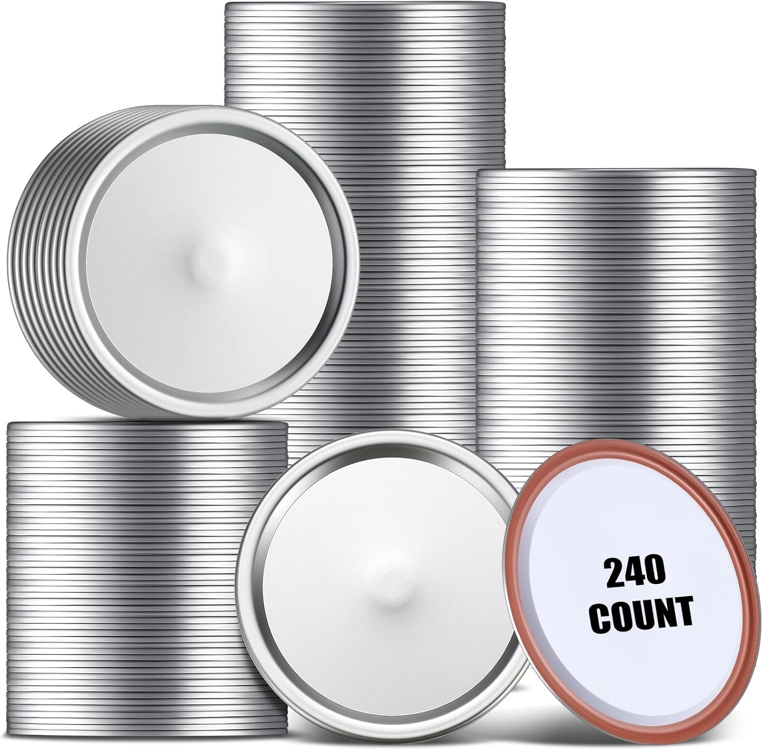 Nuogo 240 Pcs Ball Wide Mouth Mason Jar Lids Canning Lids