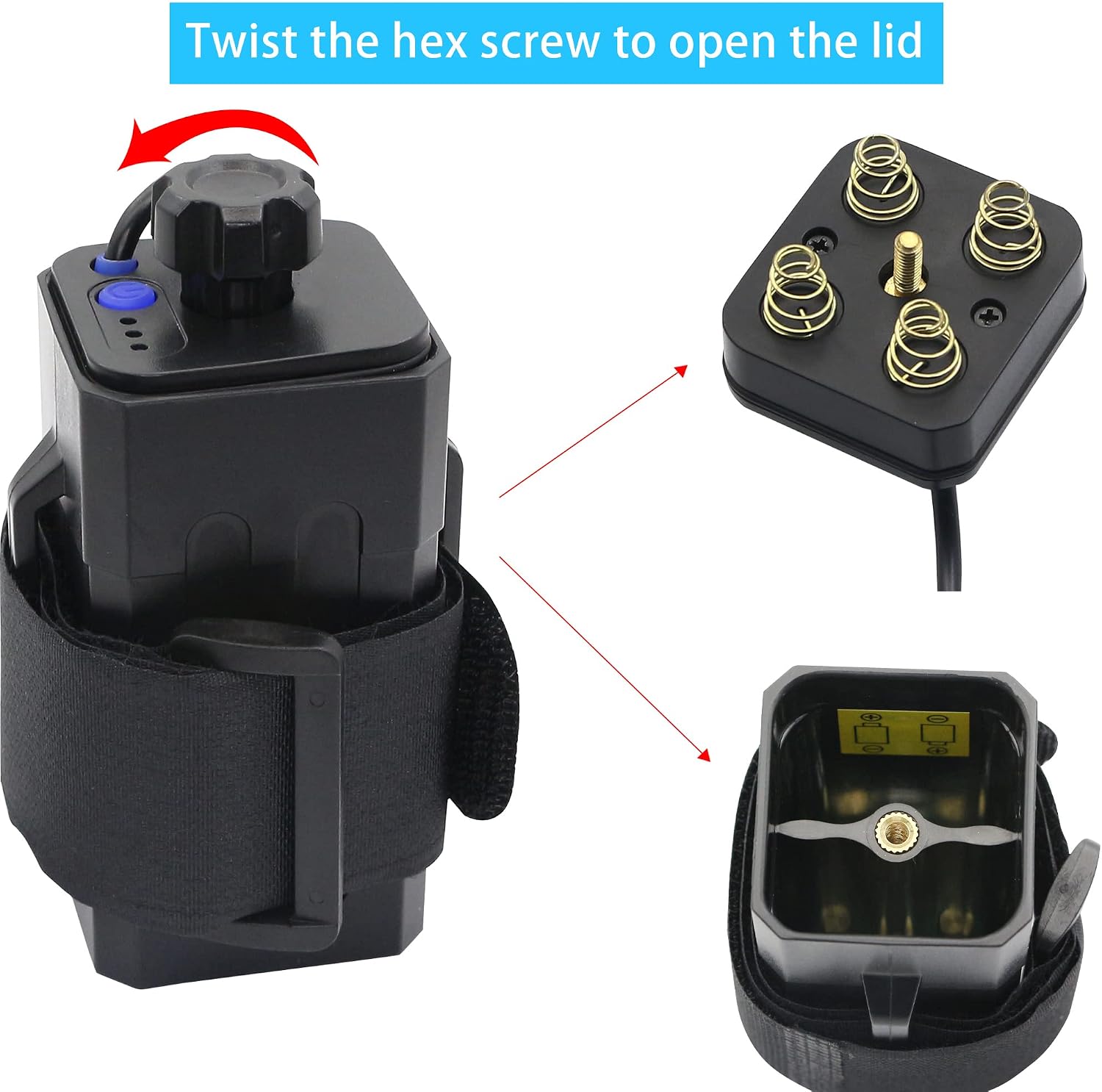 8.4V Battery Pack Housing, with DC and USB Ports Waterproof and Safe Battery Pack Housing, Suitable for 2/4 x 18650 Rechargeable Lithium-ion Battery Bicycle Lamp Headlights and Mobile Phones