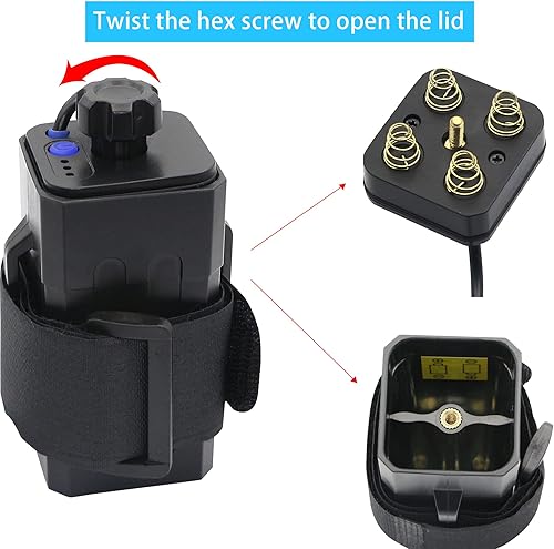 Miniatura 4 de PNGKNYOCN Carcasa de batería de 8,4 V, con puertos CC y USB, carcasa de batería impermeable y segura, adecuada para batería recargable de iones de