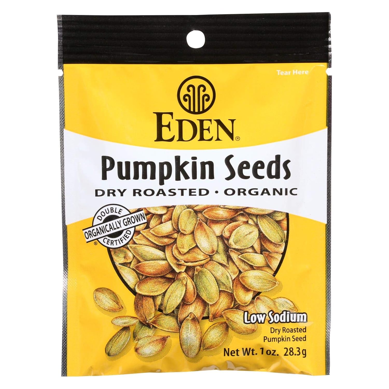 Eden Foods Organic Dry Roasted and Roasted Spicy Pumpkin Seeds, 1 Ounce - 12 per case.12