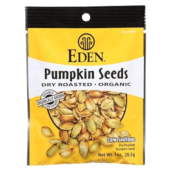 Eden Foods Organic Dry Roasted and Roasted Spicy Pumpkin Seeds, 1 Ounce - 12 per case.12